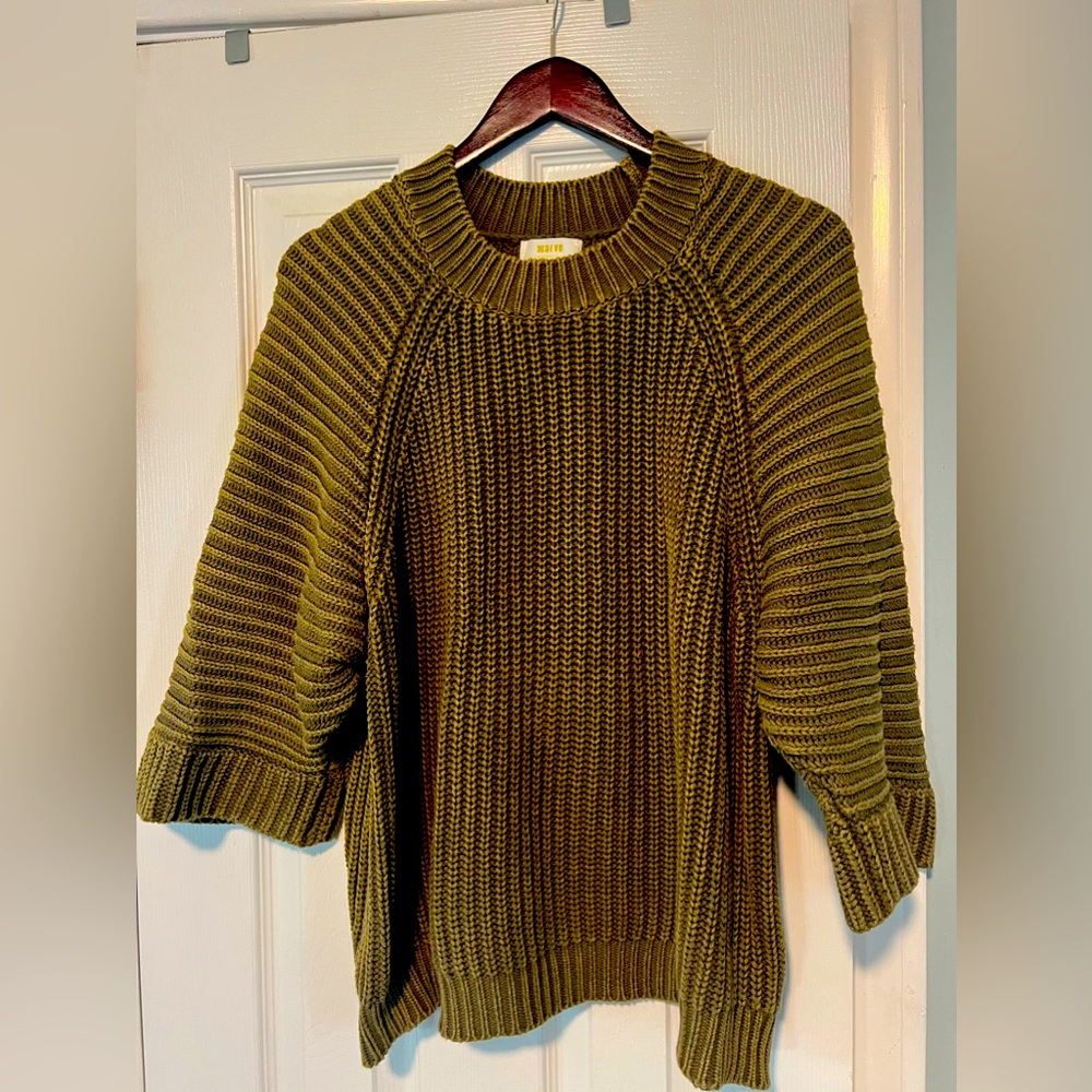 Maeve Green Knit Sweater